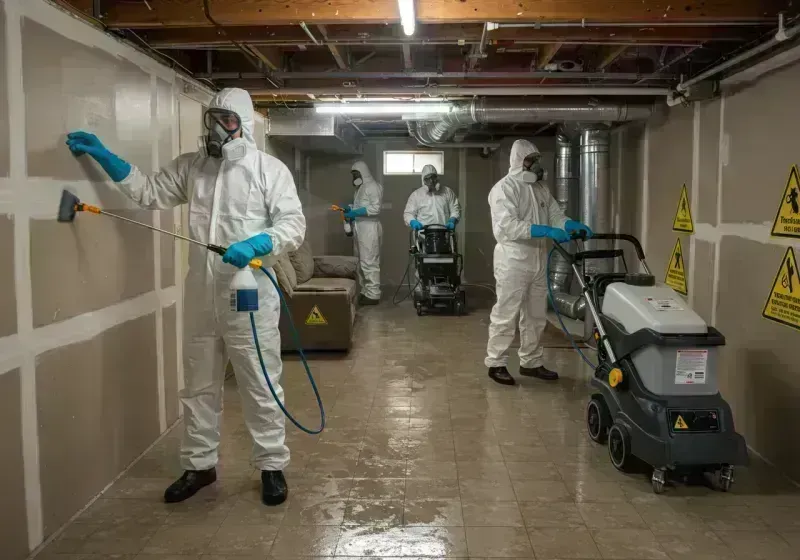 Basement Moisture Removal and Structural Drying process in Jackson County, IL